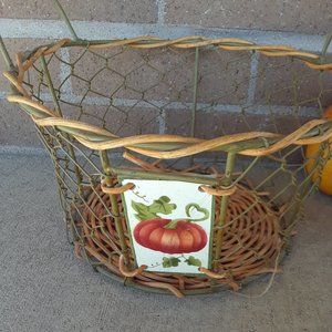 Basket Wood N Wire Fruit